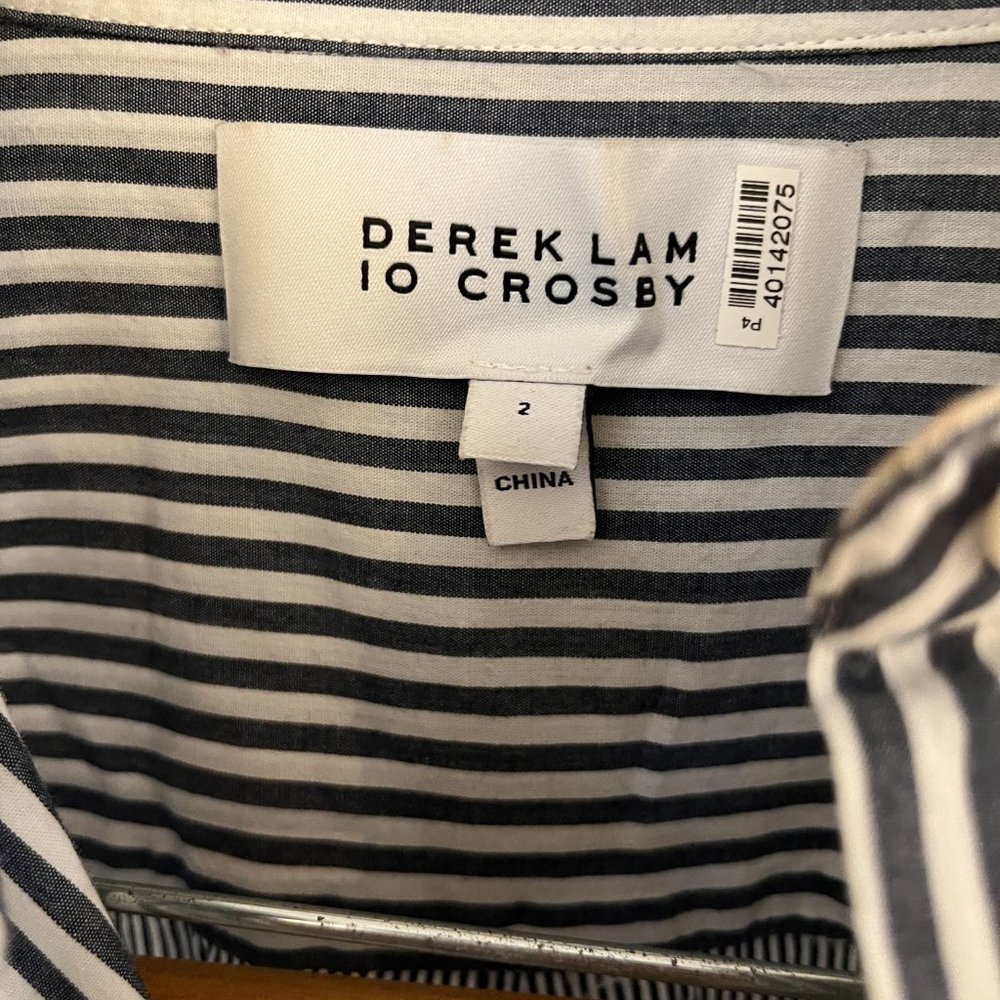 DEREK LAM 10 CROSBY Striped Shirt Dress - Picture 7 of 10